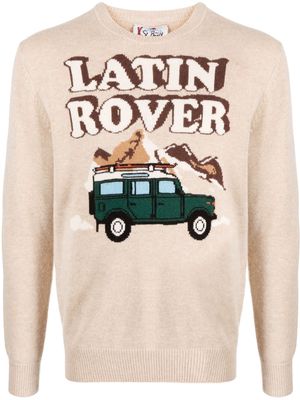 MC2 Saint Barth Latin Rover intarsia-knit jumper - Neutrals