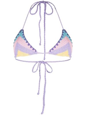 MC2 Saint Barth Leah crochet bikini top - Purple