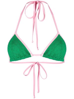 MC2 Saint Barth Leah halterneck bikini top - Green