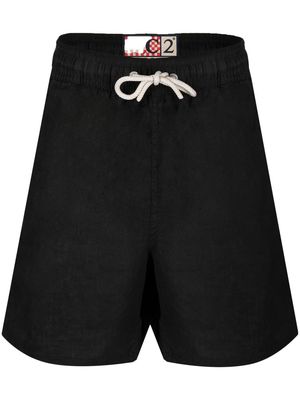 MC2 Saint Barth linen Gustavia straight-leg shorts - Black
