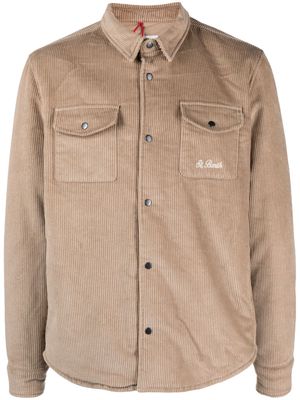 MC2 Saint Barth logo-embroidered cotton shirt jacket - Neutrals