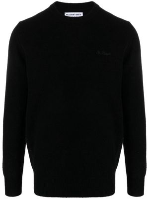 MC2 Saint Barth logo-embroidered wool jumper - Black