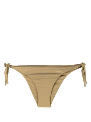 MC2 Saint Barth logo-patch bikini bottoms - Gold