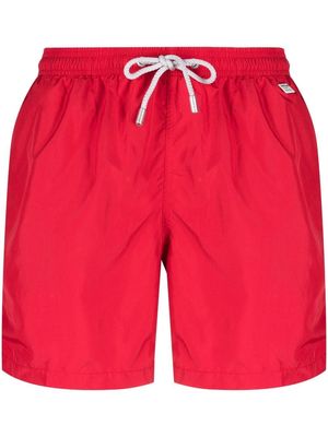 MC2 Saint Barth logo-patch detail swim shorts - Red