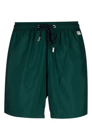 MC2 Saint Barth logo-patch drawstring-waist swim shorts - Green