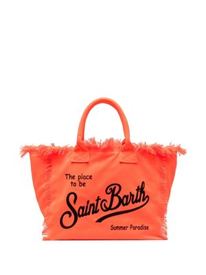 MC2 Saint Barth logo-print beach bag - Orange