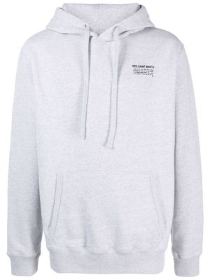 MC2 Saint Barth logo-print jersey-fleece hoodie - Grey