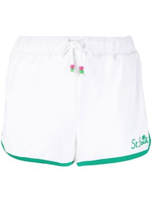 MC2 Saint Barth logo-print track shorts - White