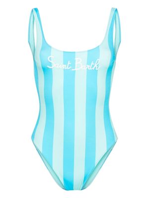 MC2 Saint Barth Lora striped swimsuit - Blue