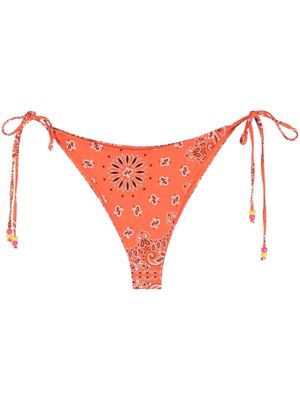 MC2 Saint Barth Marielle bandana-print bikini bottoms - Orange
