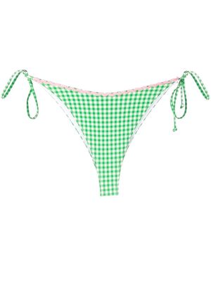 MC2 Saint Barth Marielle check-print bikini briefs - Green