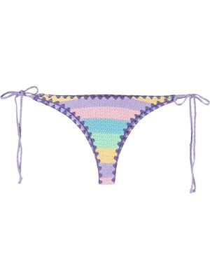 MC2 Saint Barth Marielle crochet bikini bottoms - Purple
