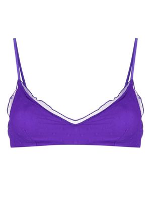MC2 Saint Barth May ribbed bikini top - Purple