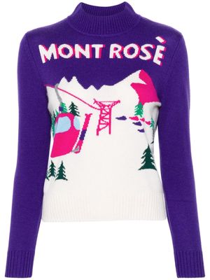 MC2 Saint Barth Mont Rosè intarsia jumper - Purple