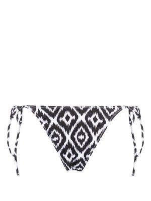 MC2 Saint Barth Norah ikat-pattern bikini bottoms - White