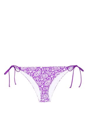 MC2 Saint Barth paisley-print bikini bottoms - Purple