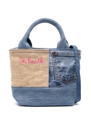 MC2 Saint Barth patchwork-design denim tote bag - Blue