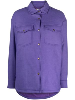 MC2 Saint Barth rhinestone-embellished padded shirt jacket - Purple