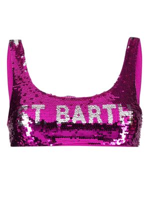 MC2 Saint Barth sequin logo-detail bikini - Pink