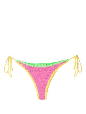 MC2 Saint Barth side-tie knitted bikini bottoms - Pink