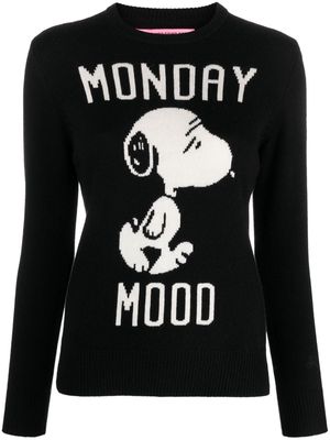 MC2 Saint Barth Snoopy patterned-intarsia jumper - Black