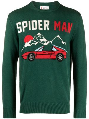 MC2 Saint Barth Spider Man intarsia-knit jumper - Green