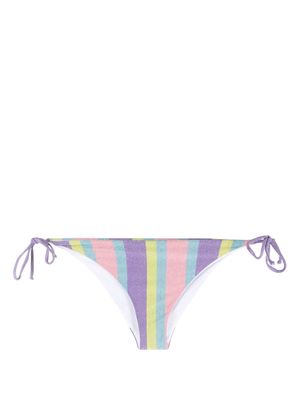 MC2 Saint Barth stripe-print tied bikini briefs - Pink