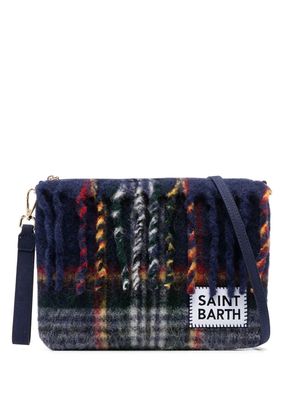 MC2 Saint Barth tartan-check clutch bag - Blue