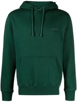 MC2 Saint Barth Tribeca logo-embroidered cotton hoodie - Green