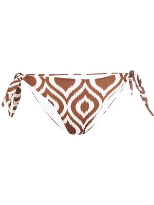 MC2 Saint Barth Tristan tie-fastened bikini bottoms - Brown