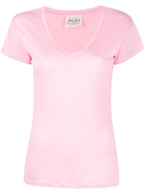 MC2 Saint Barth V-neck linen T-shirt - Pink
