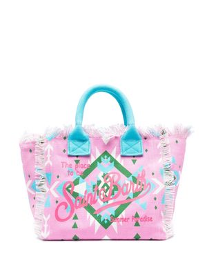 MC2 Saint Barth Vanity geometric-print beach bag - Pink