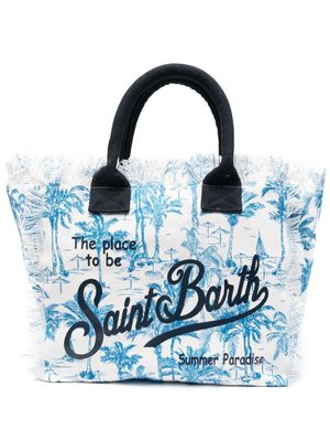 MC2 Saint Barth Vanity palm-tree beach bag - Blue