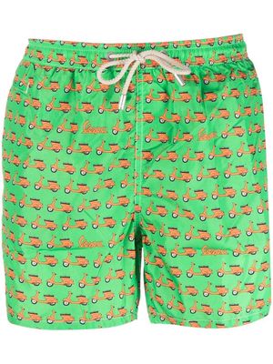 MC2 Saint Barth vespa-print swim shorts - Green