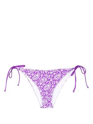MC2 Saint Barth Virgo paisley-print bikini bottoms - Purple