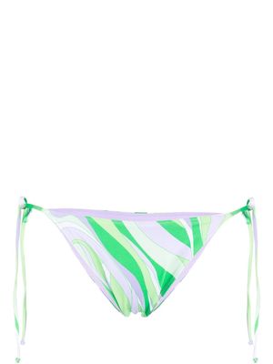 MC2 Saint Barth wave-print bikini bottom - Green