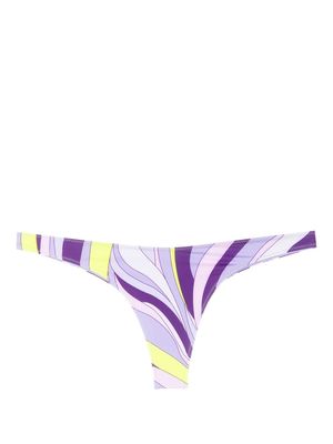 MC2 Saint Barth wave-print bikini bottoms - Purple