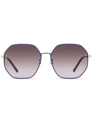 MCM 165SLB square-frame visetos-print sunglasses - Blue