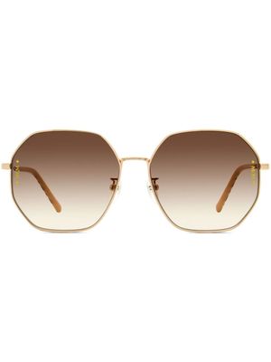 MCM 165SLB square-frame visetos-print sunglasses - Gold