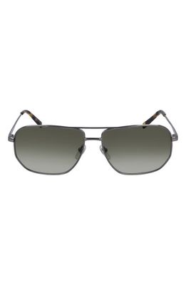 MCM 61mm Navigator Sunglasses in Dark Ruthenium/Khaki Gradient
