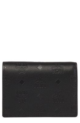 MCM Aren Flap Trifold Mini Wallet in Black