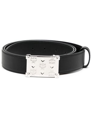 MCM Aren logo-plaque leather belt - Black