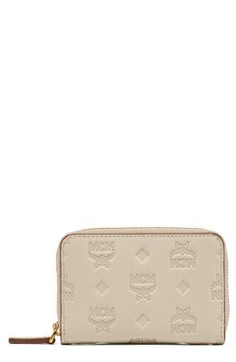 MCM Aren X-Small Wallet in Oatmeal