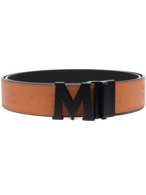 MCM Claus logo buckle belt - Brown
