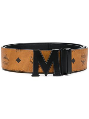 MCM Claus M matte reversible belt - Brown