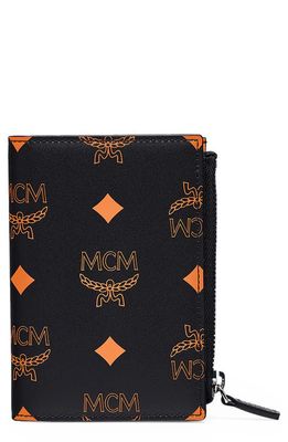 MCM Color Splash Coated Canvas Wallet in Persimmon Orange