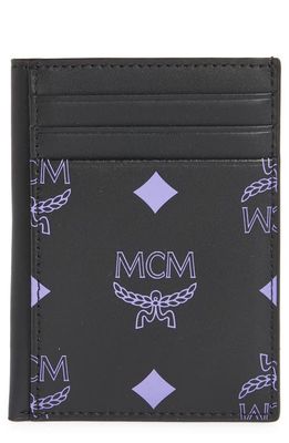 MCM Color Splash Logo Card Case in Dahlia Purple