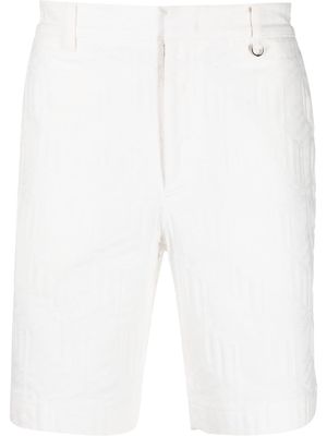 MCM cubic-monogram tailored shorts - White