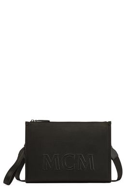 MCM Large Aren Leather Crossbody Bag in Black