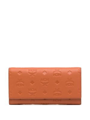 MCM large Aren monogram-pattern wallet - Brown